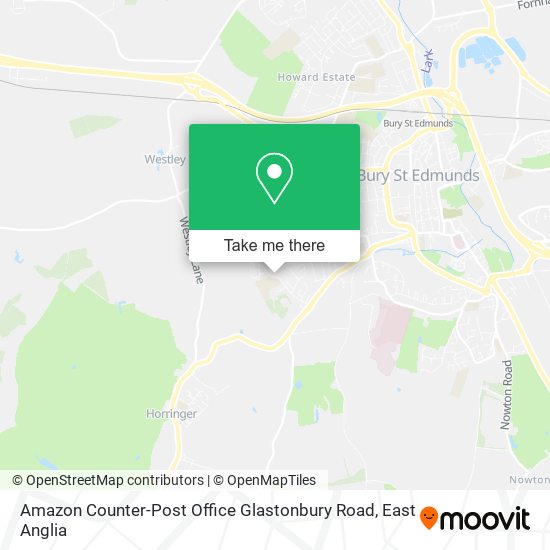 Amazon Counter-Post Office Glastonbury Road map