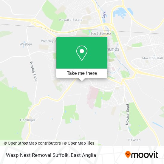 Wasp Nest Removal Suffolk map