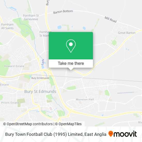 Bury Town Football Club (1995) Limited map