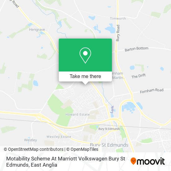 Motability Scheme At Marriott Volkswagen Bury St Edmunds map