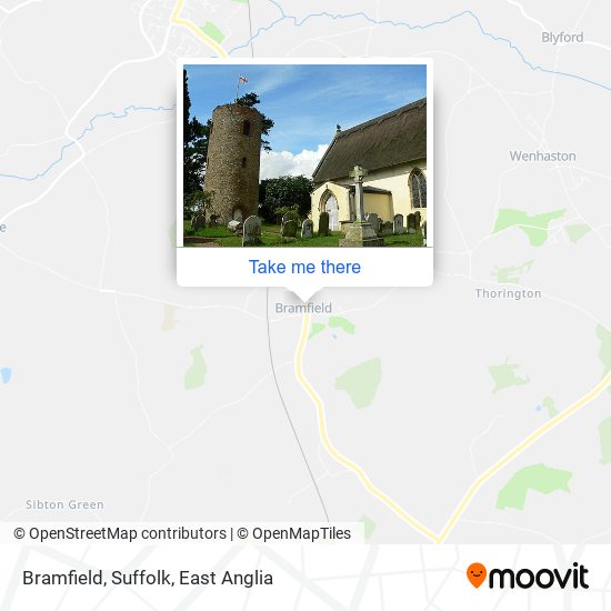 Bramfield, Suffolk map