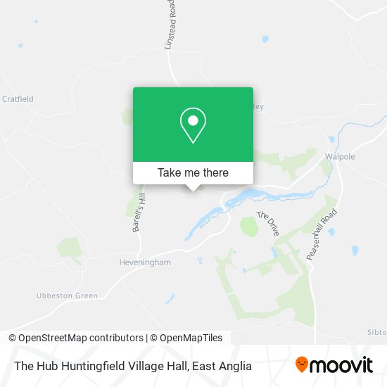 The Hub Huntingfield Village Hall map