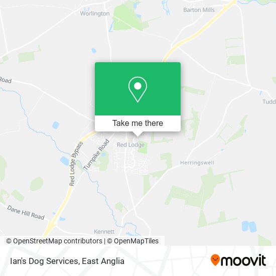 Ian's Dog Services map