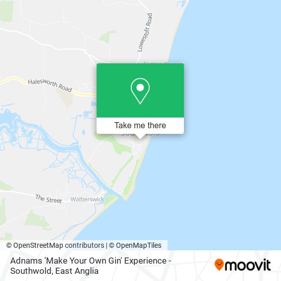 Adnams 'Make Your Own Gin' Experience - Southwold map