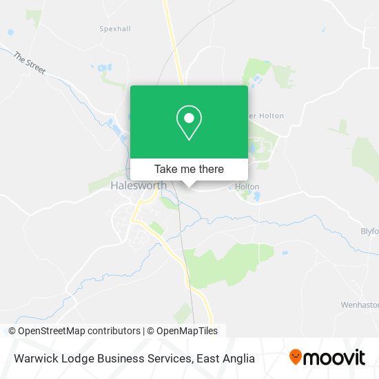 Warwick Lodge Business Services map