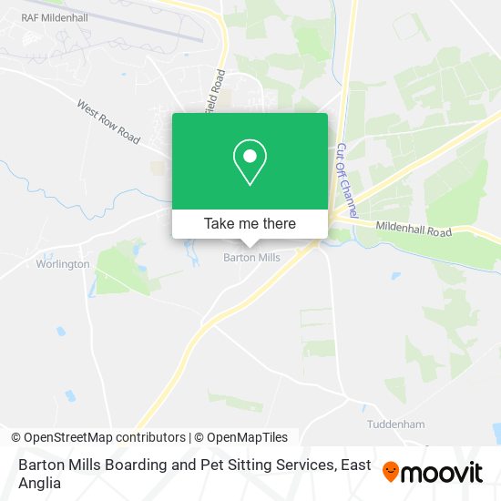 Barton Mills Boarding and Pet Sitting Services map