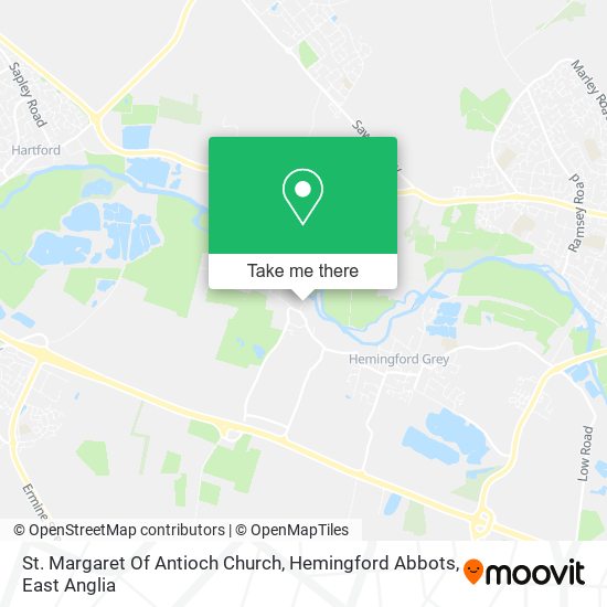 St. Margaret Of Antioch Church, Hemingford Abbots map