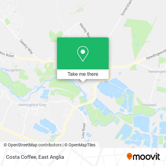 Costa Coffee map