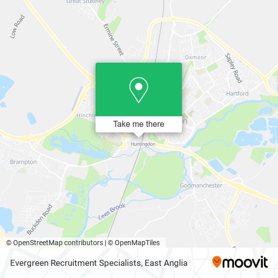 Evergreen Recruitment Specialists map