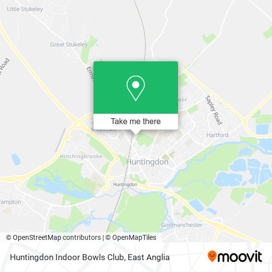 Huntingdon Indoor Bowls Club map