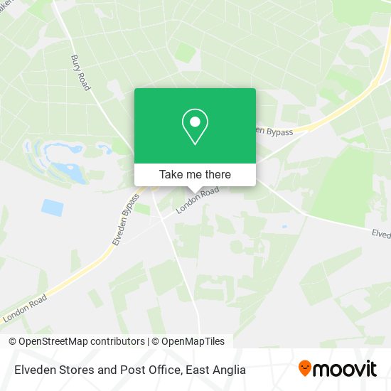 Elveden Stores and Post Office map