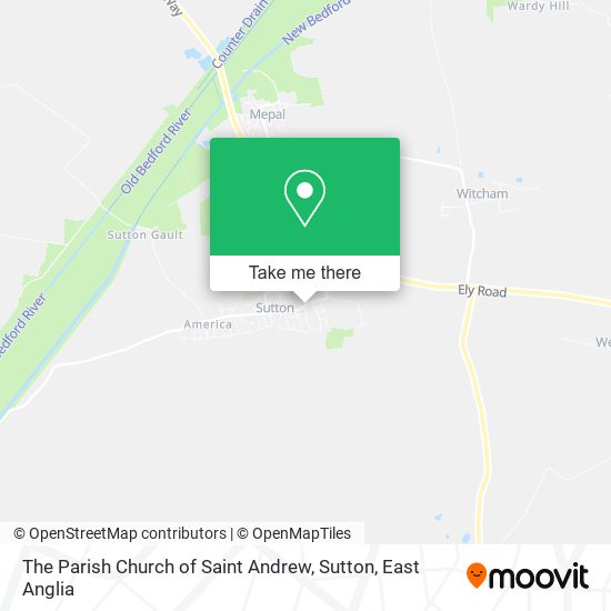 The Parish Church of Saint Andrew, Sutton map