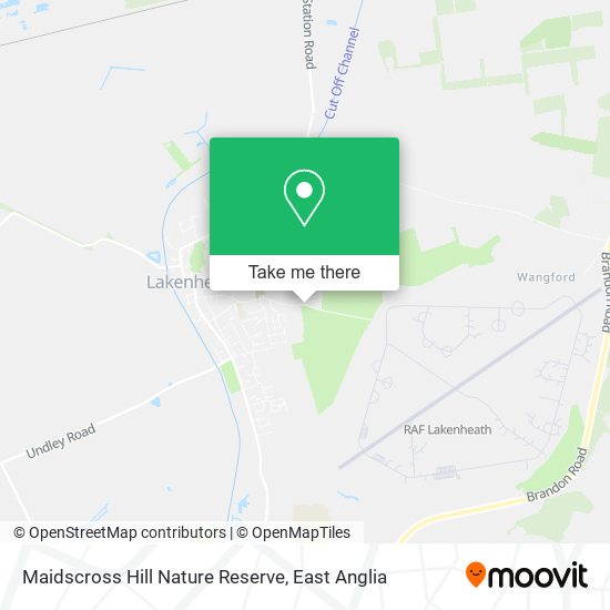 Maidscross Hill Nature Reserve map