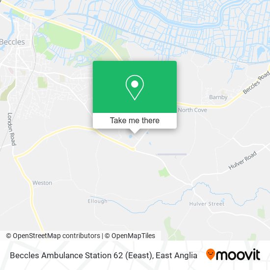 Beccles Ambulance Station 62 (Eeast) map