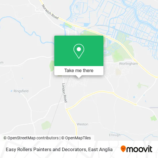Easy Rollers Painters and Decorators map
