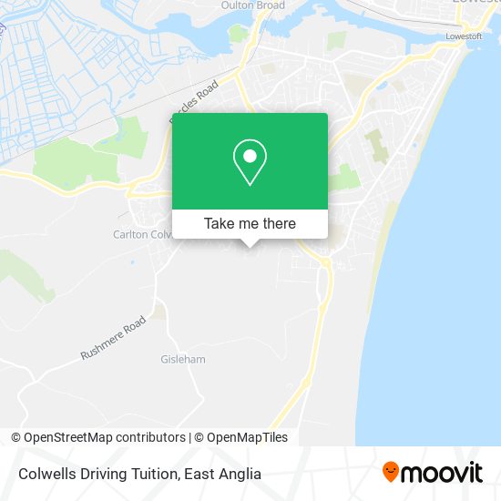 Colwells Driving Tuition map