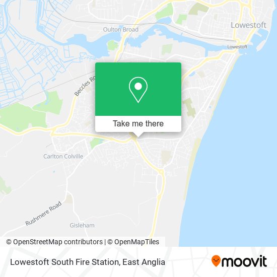 Lowestoft South Fire Station map