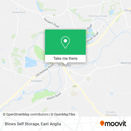 Blows Self Storage map
