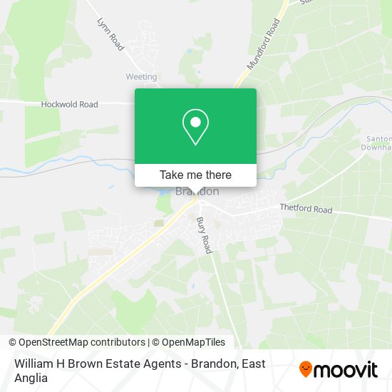 William H Brown Estate Agents - Brandon map