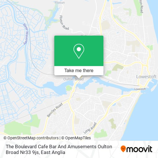 The Boulevard Cafe Bar And Amusements Oulton Broad Nr33 9js map