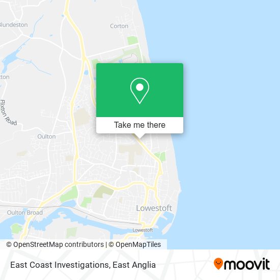 East Coast Investigations map