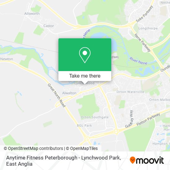 Anytime Fitness Peterborough - Lynchwood Park map
