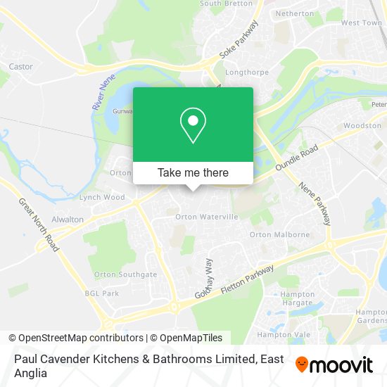 Paul Cavender Kitchens & Bathrooms Limited map