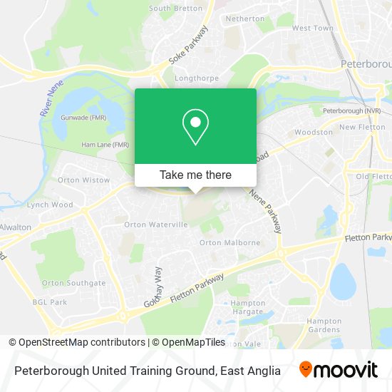 Peterborough United Training Ground map