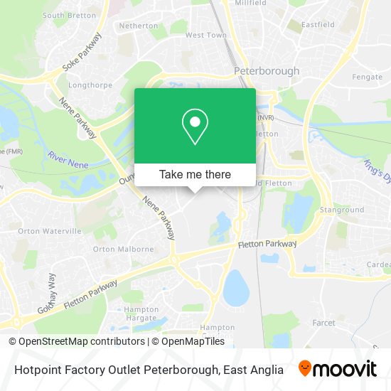 Hotpoint Factory Outlet Peterborough map