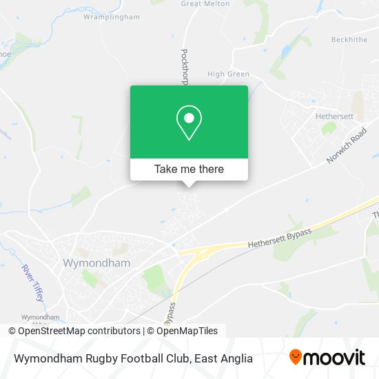 Wymondham Rugby Football Club map