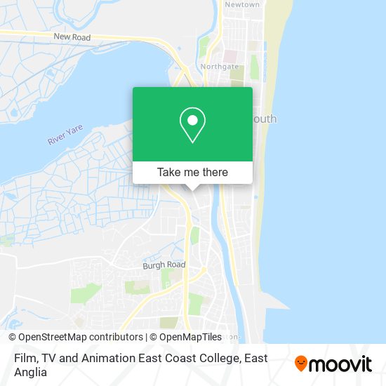 Film, TV and Animation East Coast College map