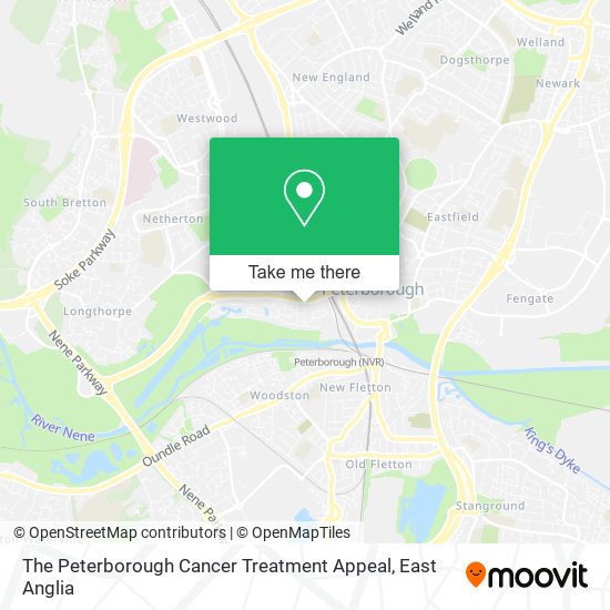 The Peterborough Cancer Treatment Appeal map