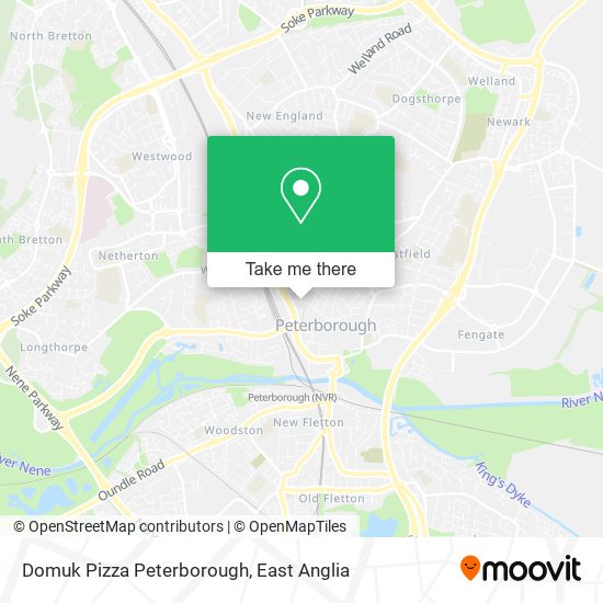 Domuk Pizza Peterborough map
