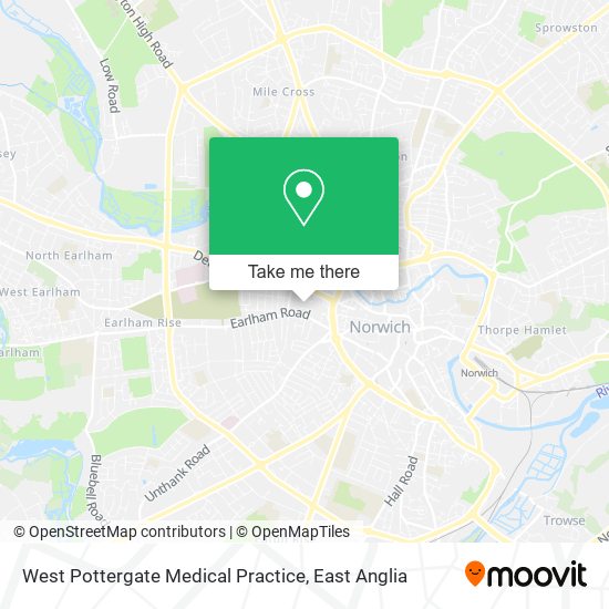 West Pottergate Medical Practice map