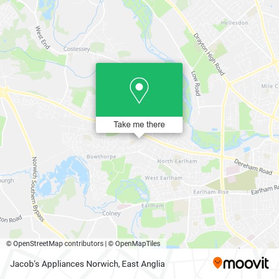 Jacob's Appliances Norwich map