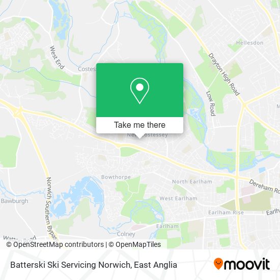 Batterski Ski Servicing Norwich map