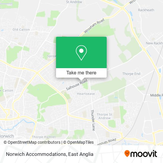 Norwich Accommodations map