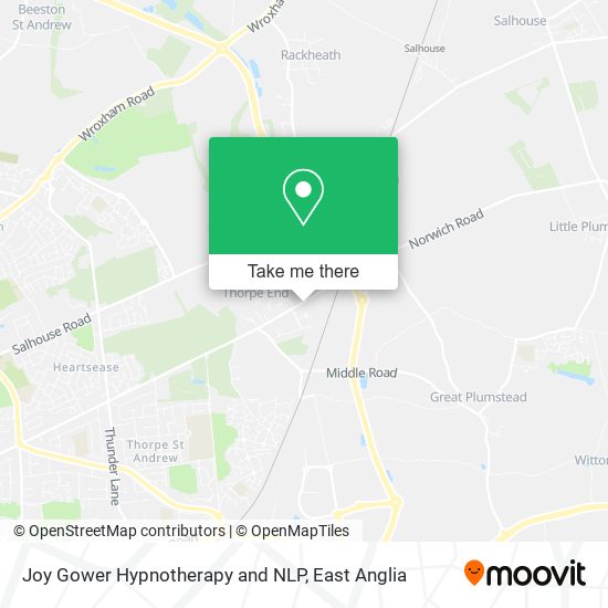 Joy Gower Hypnotherapy and NLP map