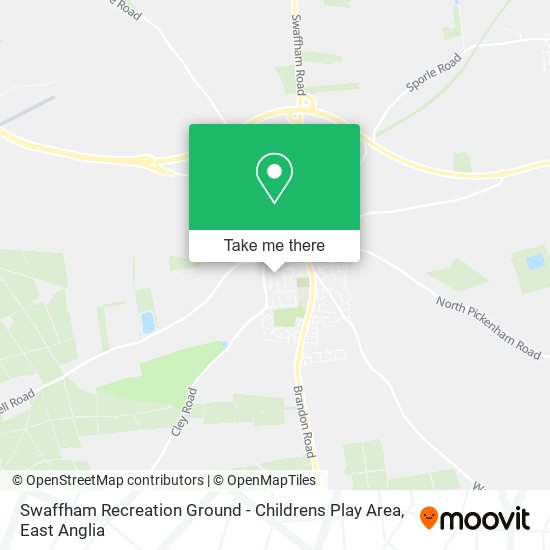 Swaffham Recreation Ground - Childrens Play Area map
