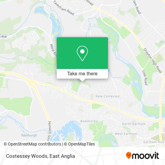 Costessey Woods map