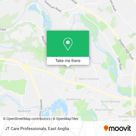 JT Care Professionals map