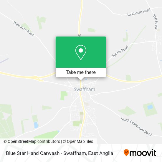 Blue Star Hand Carwash - Swaffham map