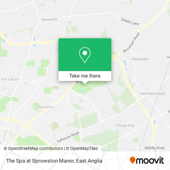 The Spa at Sprowston Manor map