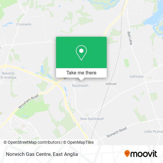 Norwich Gas Centre map