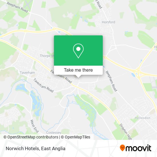 Norwich Hotels map