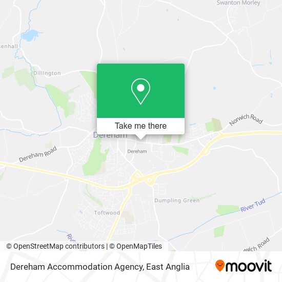 Dereham Accommodation Agency map