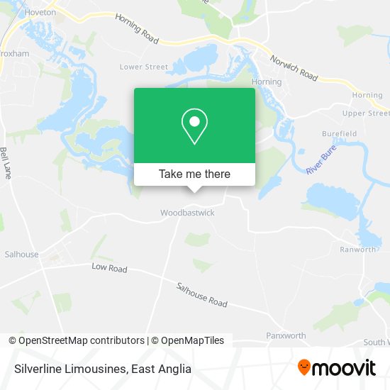 Silverline Limousines map