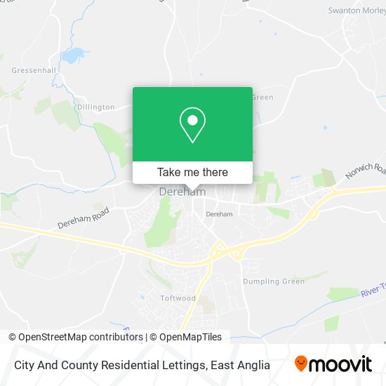 City And County Residential Lettings map