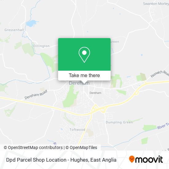 Dpd Parcel Shop Location - Hughes map