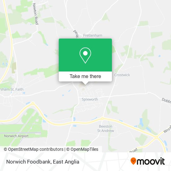 Norwich Foodbank map